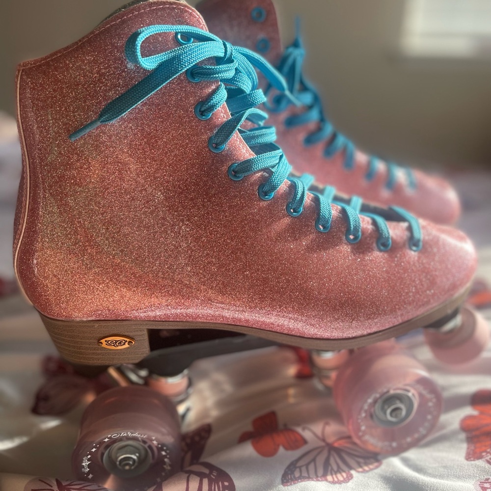 Suregrip Pink Glittery Outdoor Skates